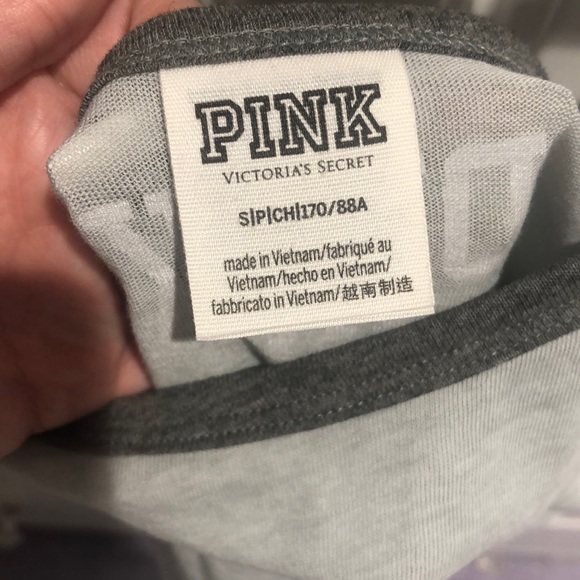 VS Pink Grey Tank Top - Picture 2 of 3